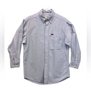 Vintage Perlis Shirt. Fits like a women’s M. Blue Cotton Crawfish